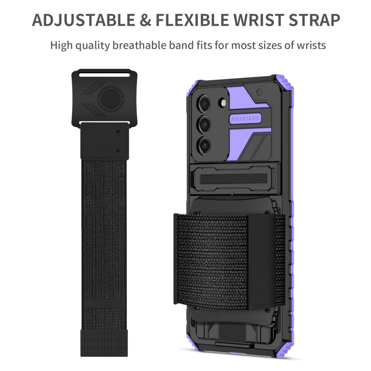 For Samsung Galaxy S21+ 5G Armor Wristband Phone Case(Purple) - 2