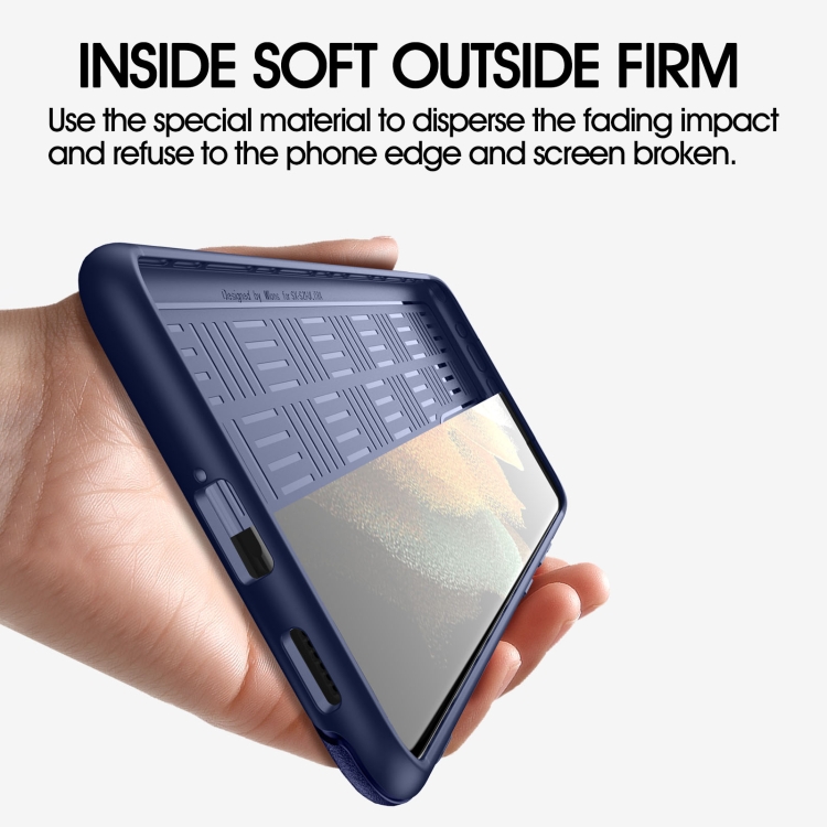 For Samsung Galaxy S21 Ultra 5G wlons PC + TPU Shockproof Phone Case(Grey) - 3