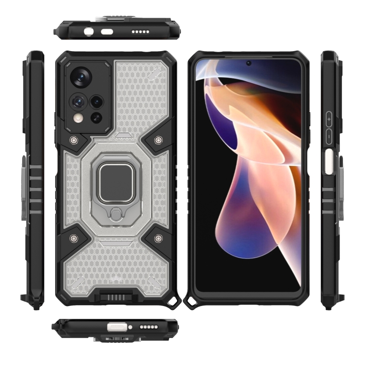 For Xiaomi Redmi Note 11 Pro 5G Space PC + TPU Phone Case with Ring Holder(Grey) - 2