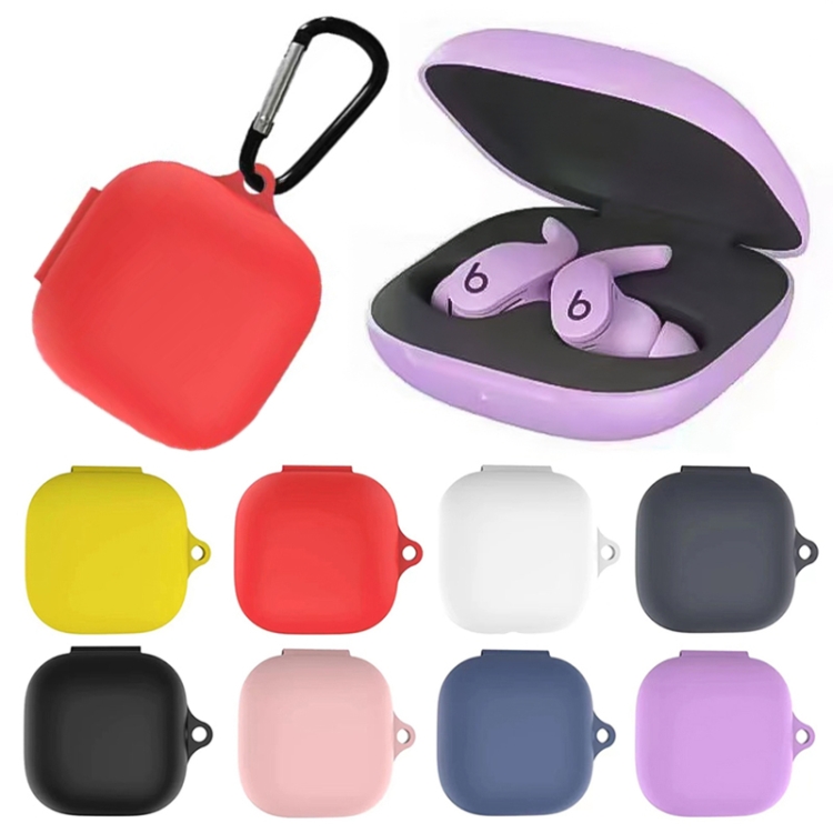 Pure Color Silicone Earphone Protective Case with Hook For Beats Fit Pro - B1