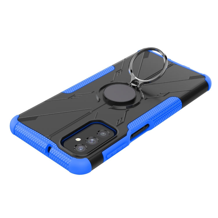 For Samsung Galaxy M52 5G Armor Bear Shockproof PC + TPU Phone Case with Ring Holder(Blue) - 3