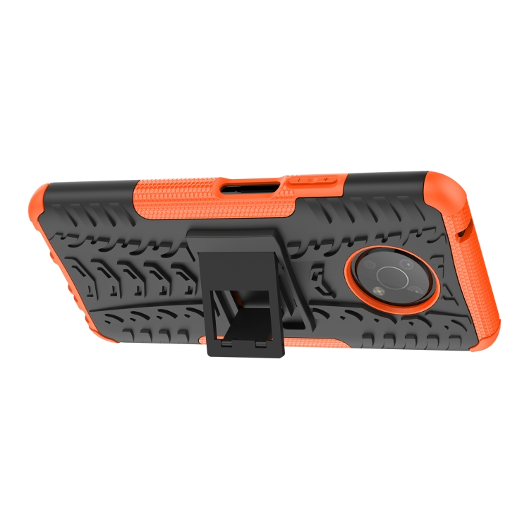 For Nokia G300 Tire Texture TPU + PC Phone Case with Holder(Orange) - 3
