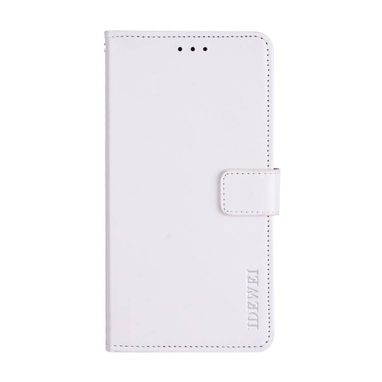 For OPPO A54s idewei Crazy Horse Texture Flip Leather Phone Case(White) - 1