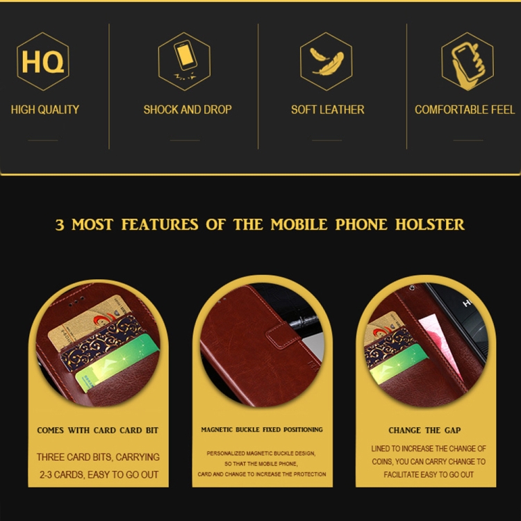 For OPPO Realme Narzo 50i idewei Crazy Horse Texture Flip Leather Phone Case(White) - B1