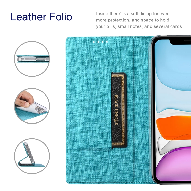 ViLi DMX Series Shockproof Magsafe Magnetic Horizontal Flip Leather Phone Case For iPhone 13 mini(Blue) - 3