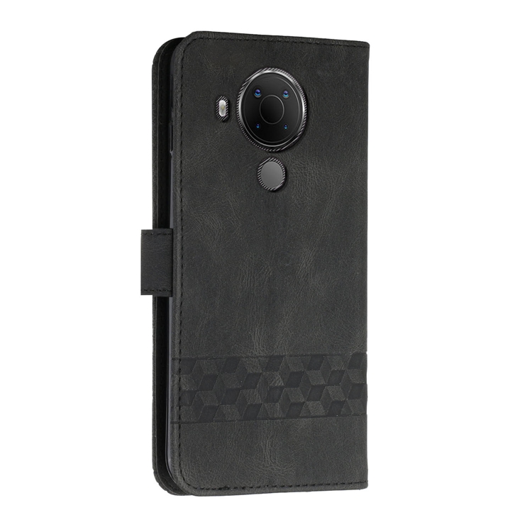 For Nokia 3.4 / 5.4 Cubic Skin Feel Flip Leather Phone Case(Black) - 2