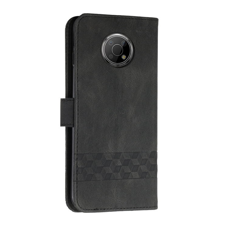 For Nokia G300 Cubic Skin Feel Flip Leather Phone Case(Black) - 2