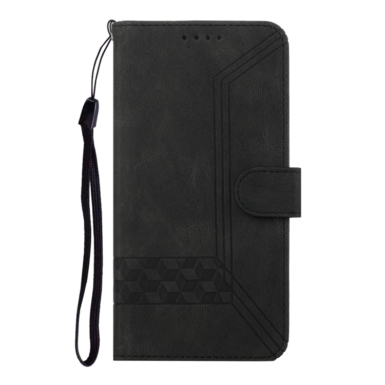 For Nokia X20 Cubic Skin Feel Flip Leather Phone Case(Black) - 1