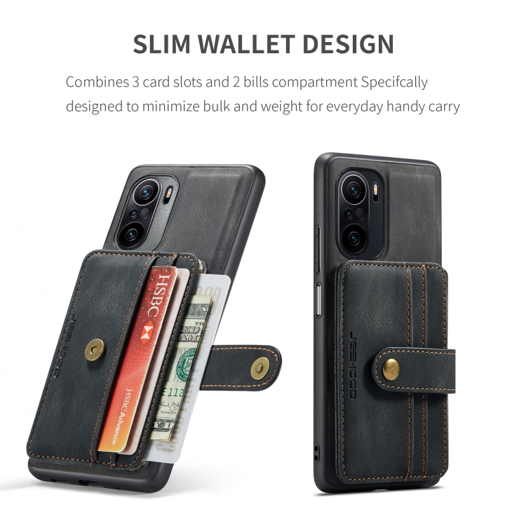 For Xiaomi Redmi K40 / K40 Pro JEEHOOD RFID Blocking Anti-Theft Wallet Phone Case(Black) - 4