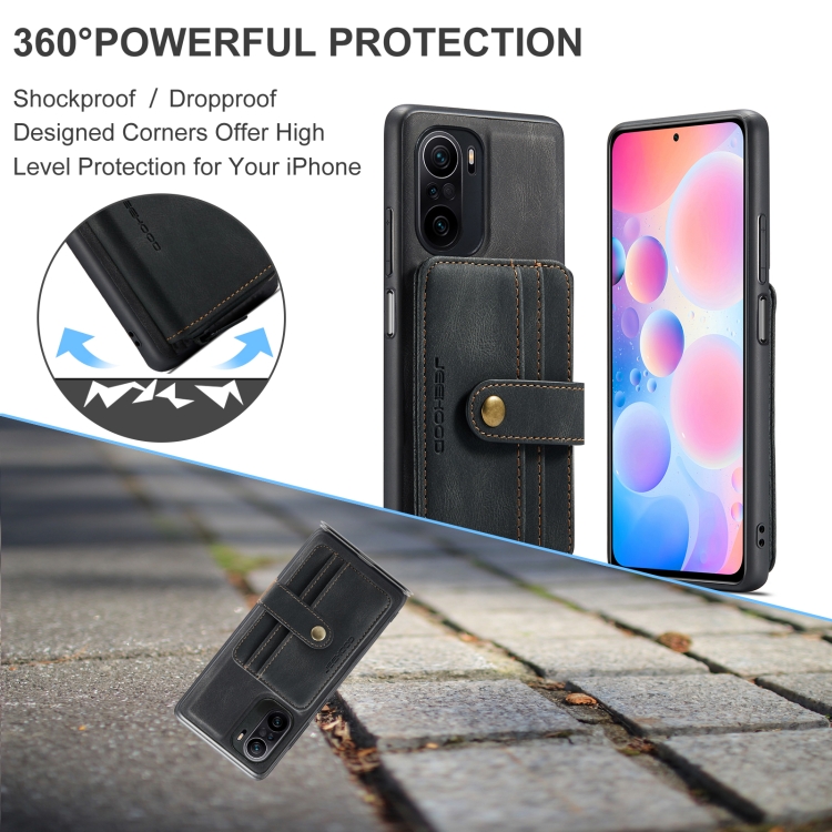 For Xiaomi Redmi K40 / K40 Pro JEEHOOD RFID Blocking Anti-Theft Wallet Phone Case(Black) - 6