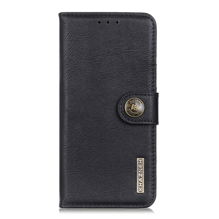 For Motorola Moto G Power 2022 KHAZNEH Cowhide Texture Horizontal Flip Leather Phone Case(Black) - 1