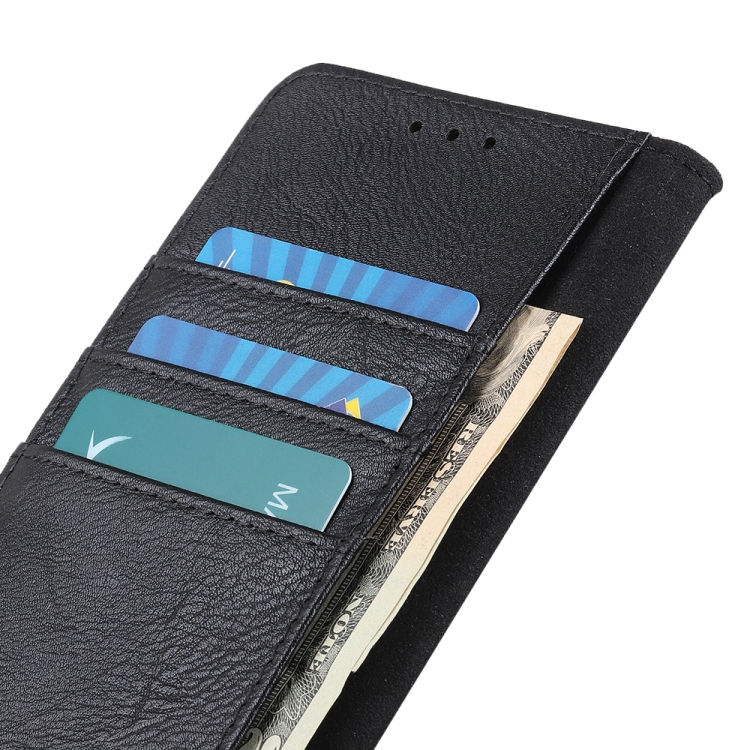 For Motorola Moto G Power 2022 KHAZNEH Cowhide Texture Horizontal Flip Leather Phone Case(Black) - 3