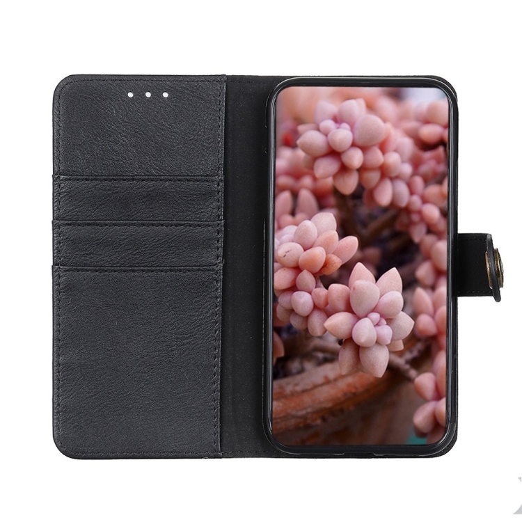 For Motorola Moto G Power 2022 KHAZNEH Cowhide Texture Horizontal Flip Leather Phone Case(Black) - 5