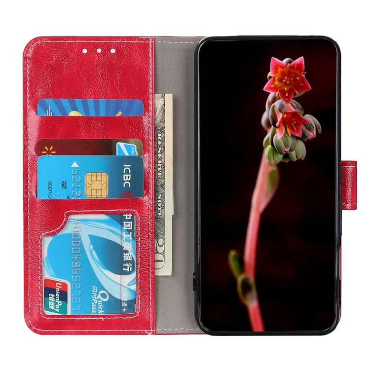 For Motorola Moto G Power 2022 Retro Crazy Horse Texture Horizontal Flip Leather Phone Case(Red) - 5