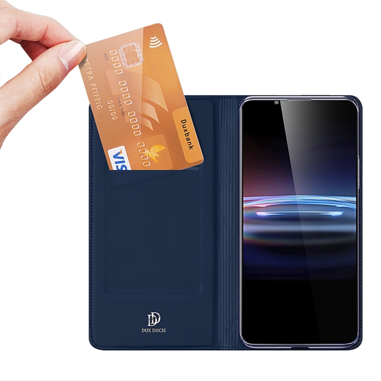 For Sony Xperia Pro-I DUX DUCIS Skin Pro Series Horizontal Flip Leather Phone Case(Blue) - 2