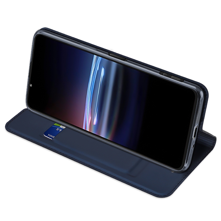 For Sony Xperia Pro-I DUX DUCIS Skin Pro Series Horizontal Flip Leather Phone Case(Blue) - 4