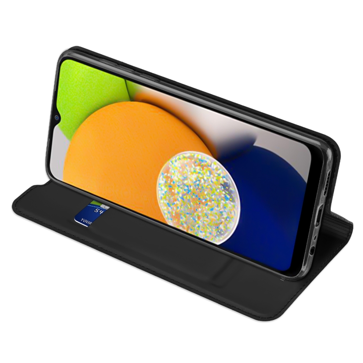For Samsung Galaxy A03 DUX DUCIS Skin Pro Series Horizontal Flip Leather Phone Case(Black) - 4
