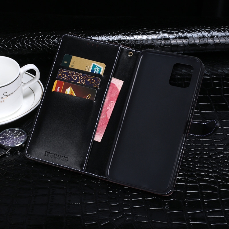 For vivo Y54s idewei Crocodile Texture Leather Phone Case(Black) - 3