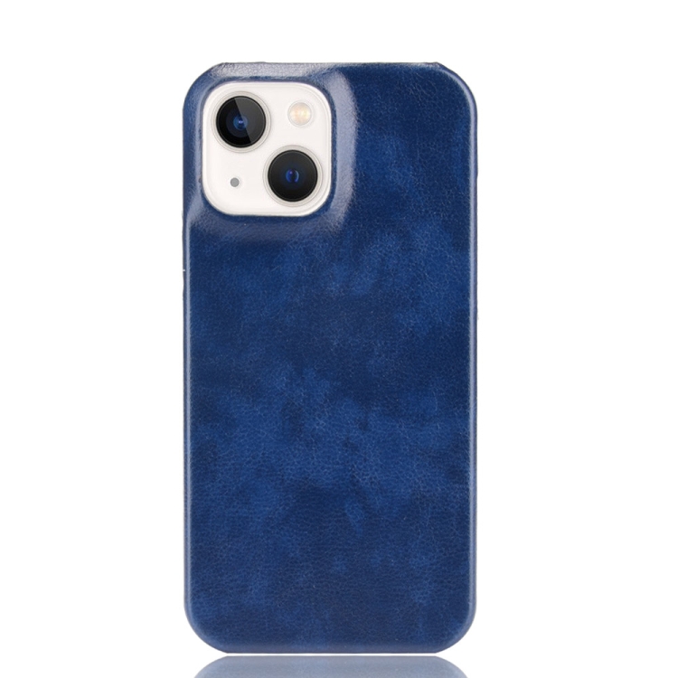 Litchi Leather PC Phone Case For iPhone 13 mini(Blue) - 1
