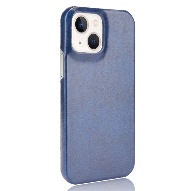 Litchi Leather PC Phone Case For iPhone 13 mini(Blue) - 2