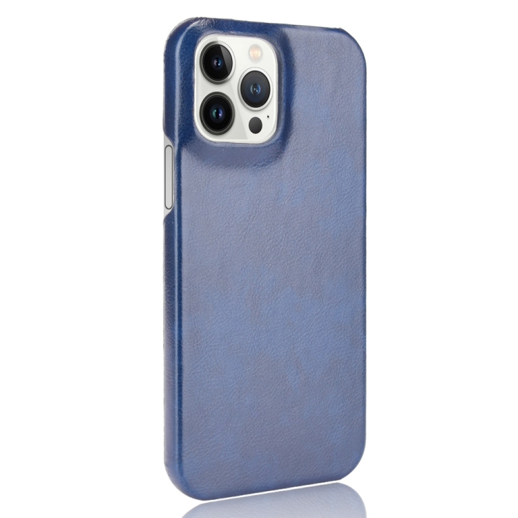 Litchi Leather PC Phone Case For iPhone 13 Pro(Blue) - 2