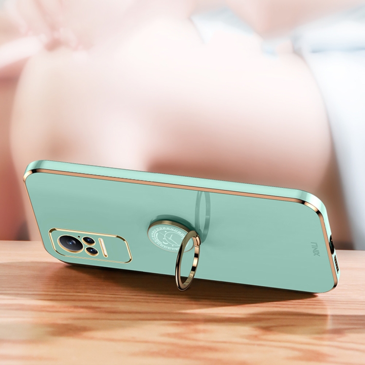 For Xiaomi Civi XINLI 6D Plating Phone Case with Ring Holder(Mint Green) - 4