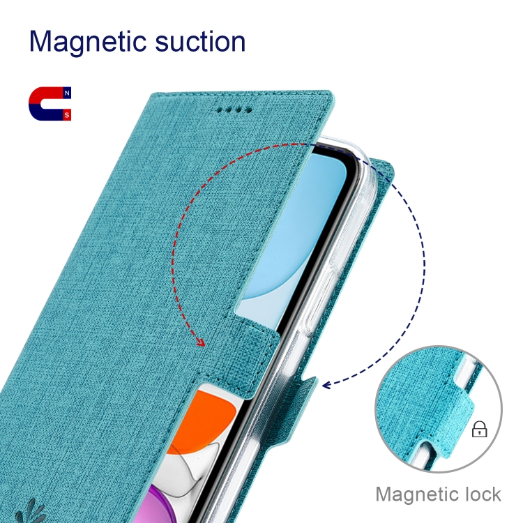 For OnePlus Nord N10 5G ViLi K Series Shockproof Magnetic Buckle Leather Phone Case(Blue) - 3