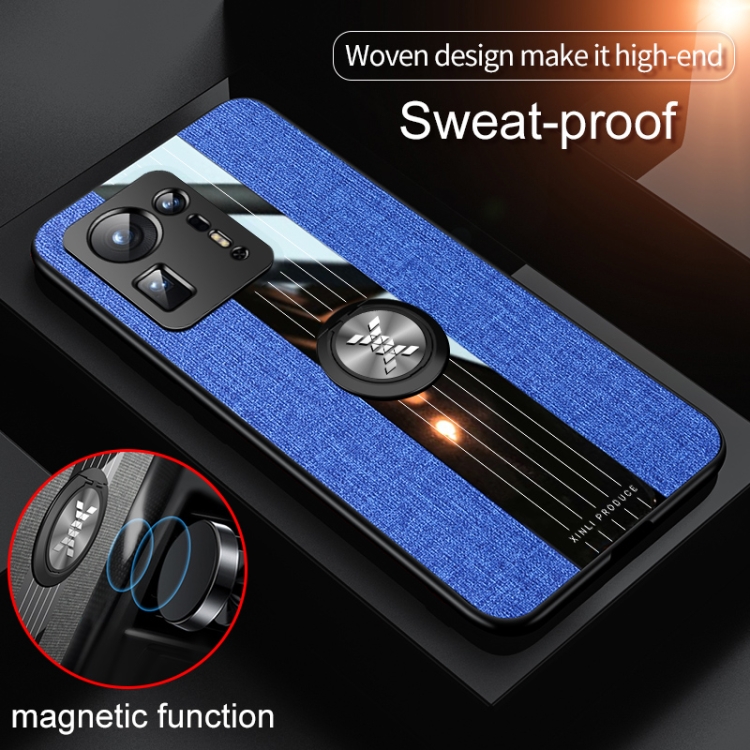 For Xiaomi Mi Mix 4 XINLI Stitching Cloth Texture TPU Phone Case with Ring Holder(Black) - 4