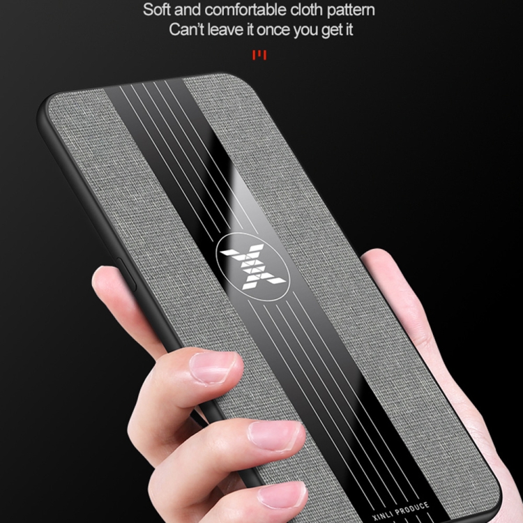 For Xiaomi Mi Note 10 Lite XINLI Stitching Cloth Texture TPU Phone Case(Black) - 3