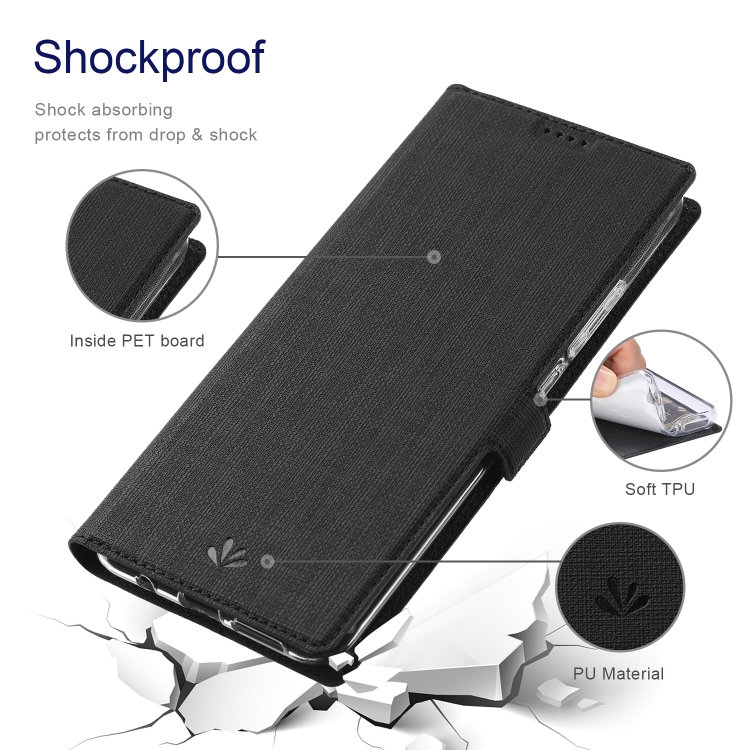 For Sharp Aquos Sense 6 ViLi K Series Magnetic Buckle Horizontal Flip Leather Phone Case(Black) - 6