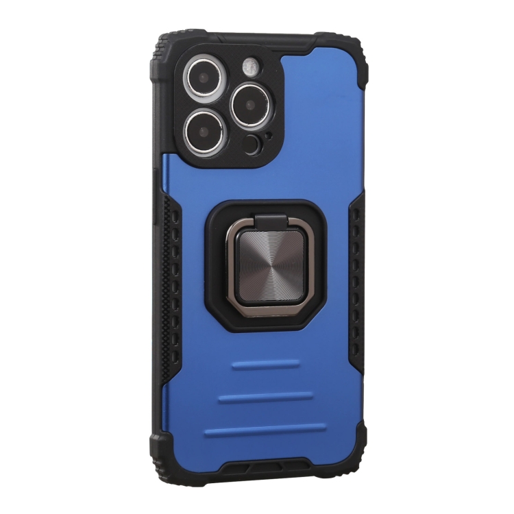 Lanyard Aluminum TPU Case For iPhone 13 Pro(Blue) - 1