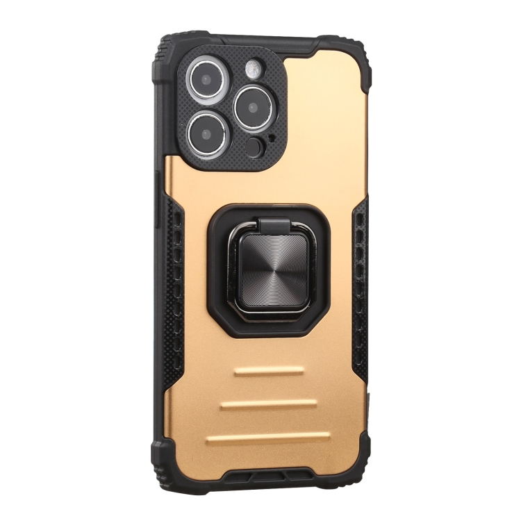Lanyard Aluminum TPU Case For iPhone 13 Pro Max(Gold) - 1