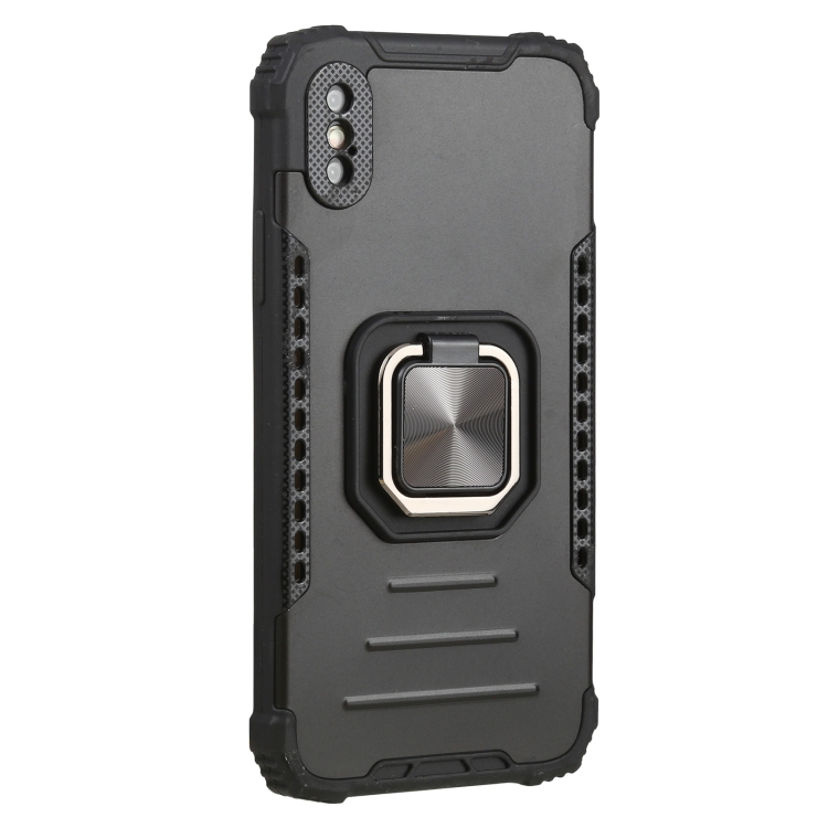Lanyard Aluminum TPU Case For iPhone X / XS(Black) - 1