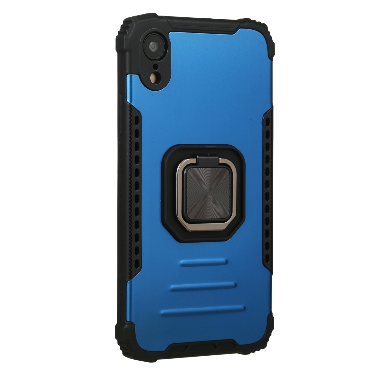 Lanyard Aluminum TPU Case For iPhone XR(Blue) - 1
