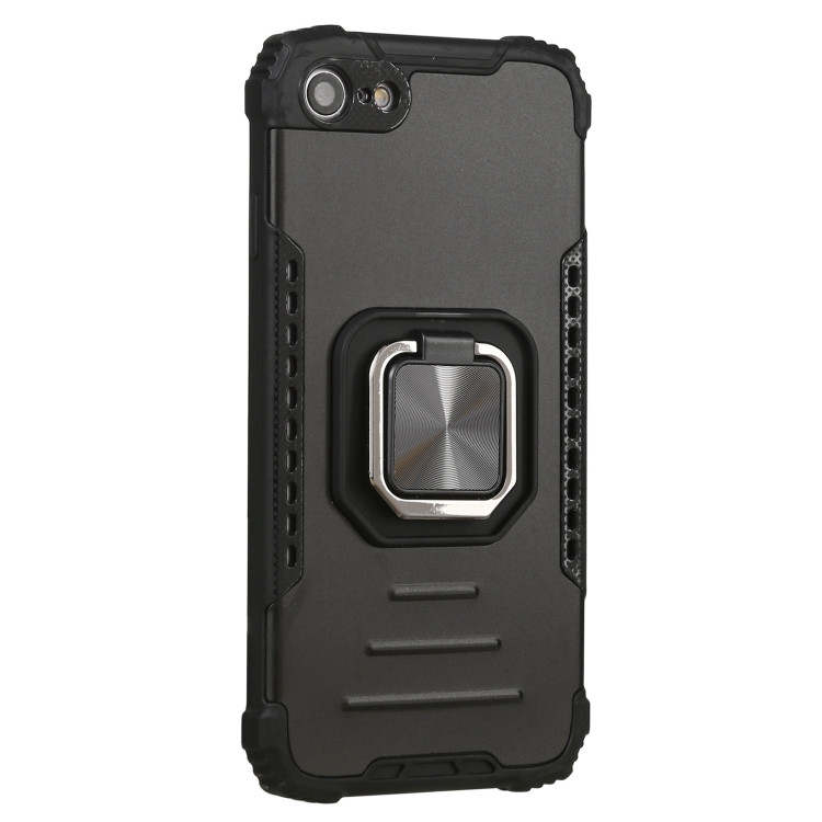 Lanyard Aluminum TPU Case For iPhone SE 2020 / 7 / 8(Black) - 1