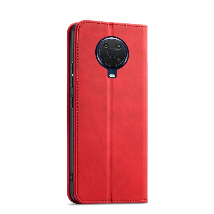 For Nokia G10 / G20 Magnetic Dual-fold Leather Phone Case(Red) - 2