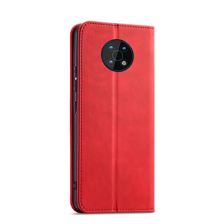 For Nokia G50 5G Magnetic Dual-fold Leather Phone Case(Red) - 2