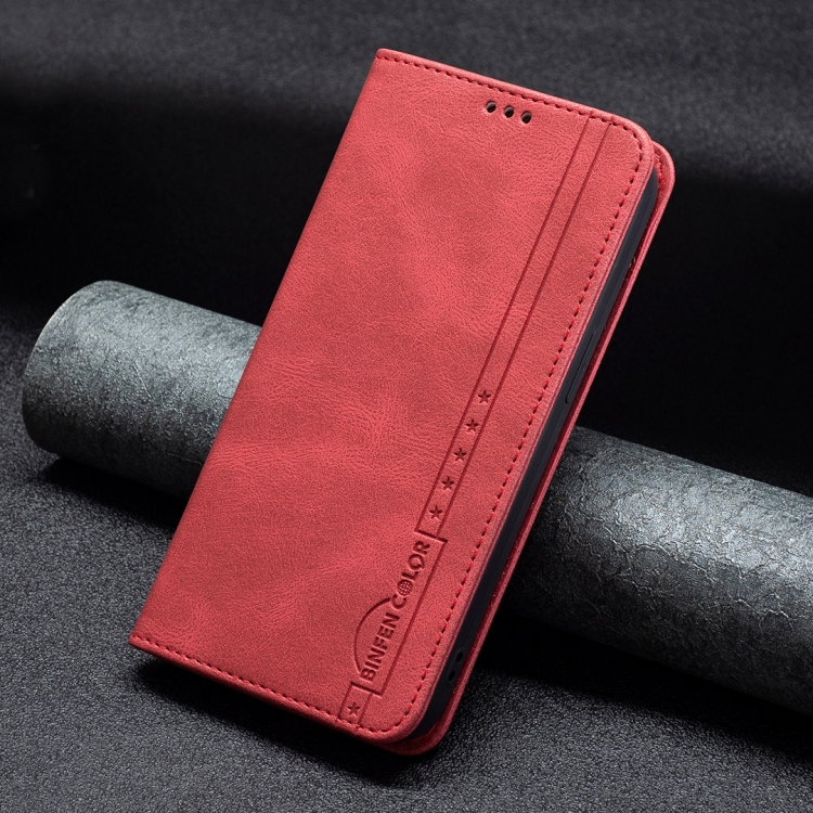 For Samsung Galaxy A53 5G Magnetic RFID Blocking Anti-Theft Leather Phone Case(Red) - 6