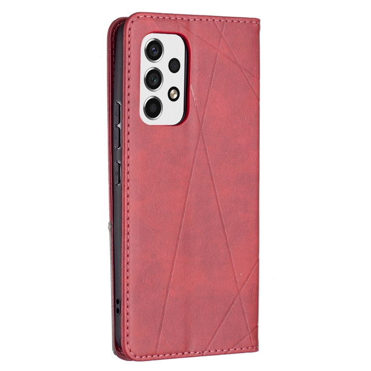 For Samsung Galaxy A53 5G Prismatic Invisible Magnetic Leather Phone Case(Red) - 2