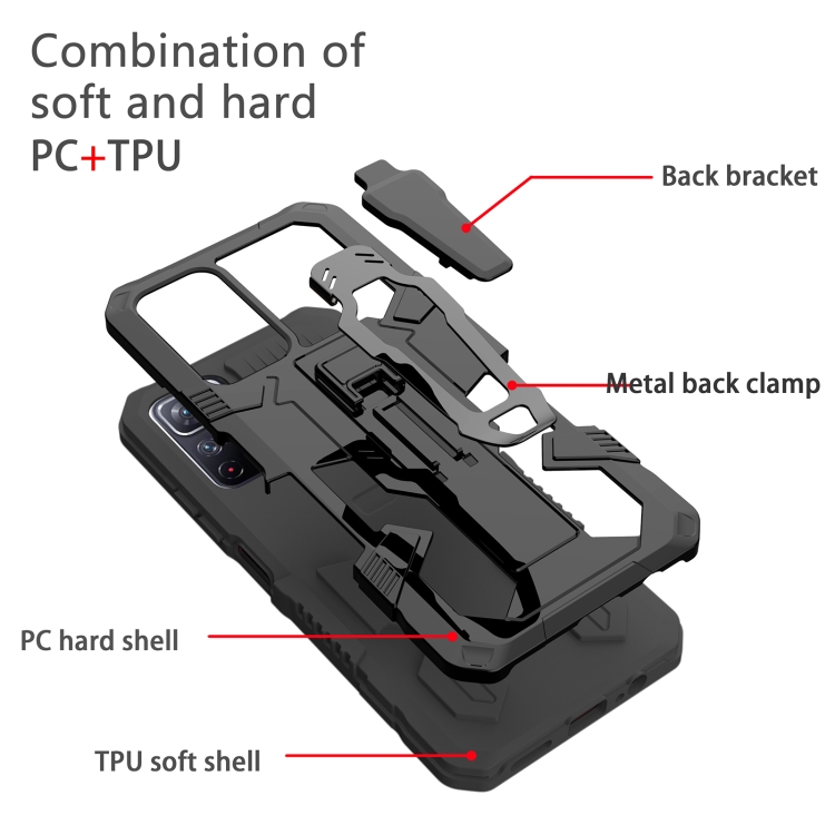For Xiaomi Redmi Note 11 5G Armor Warrior PC + TPU Phone Case(Black) - 1