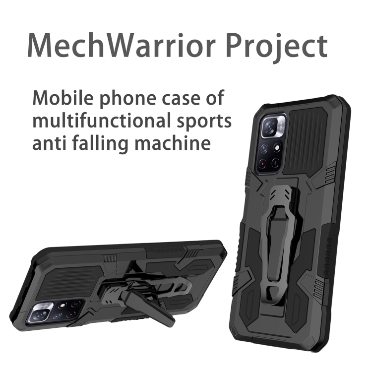 For Xiaomi Redmi Note 11 5G Armor Warrior PC + TPU Phone Case(Black) - 3
