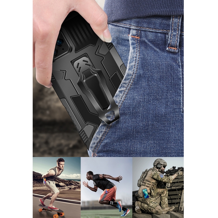 For Xiaomi Redmi Note 11 5G Armor Warrior PC + TPU Phone Case(Black) - B1