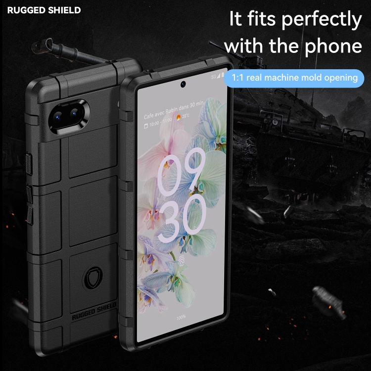 For Google Pixel 6a Full Coverage Shockproof TPU Phone Case(Black) - 1
