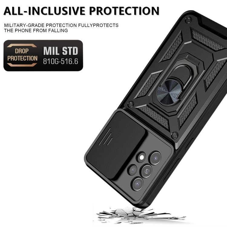 For Samsung Galaxy A33 5G Sliding Camera Design TPU + PC Phone Case(Black) - 2