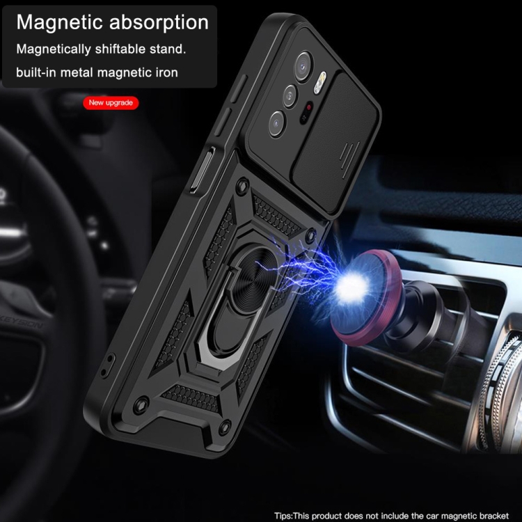 For Xiaomi Redmi Note 10 Pro 5G Sliding Camera Design TPU + PC Phone Case(Black) - 6