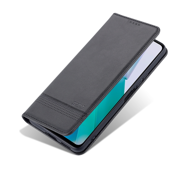 For vivo T1 AZNS Magnetic Calf Texture Horizontal Flip Leather Phone Case(Black) - 2