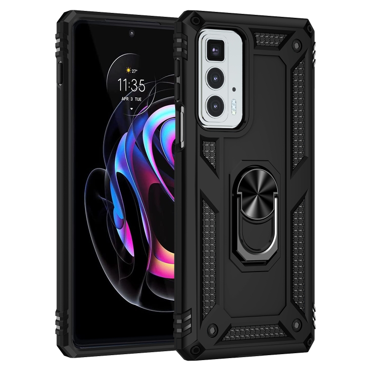 For Motorola Edge 20 Pro Shockproof TPU + PC Phone Case(Black) - 1