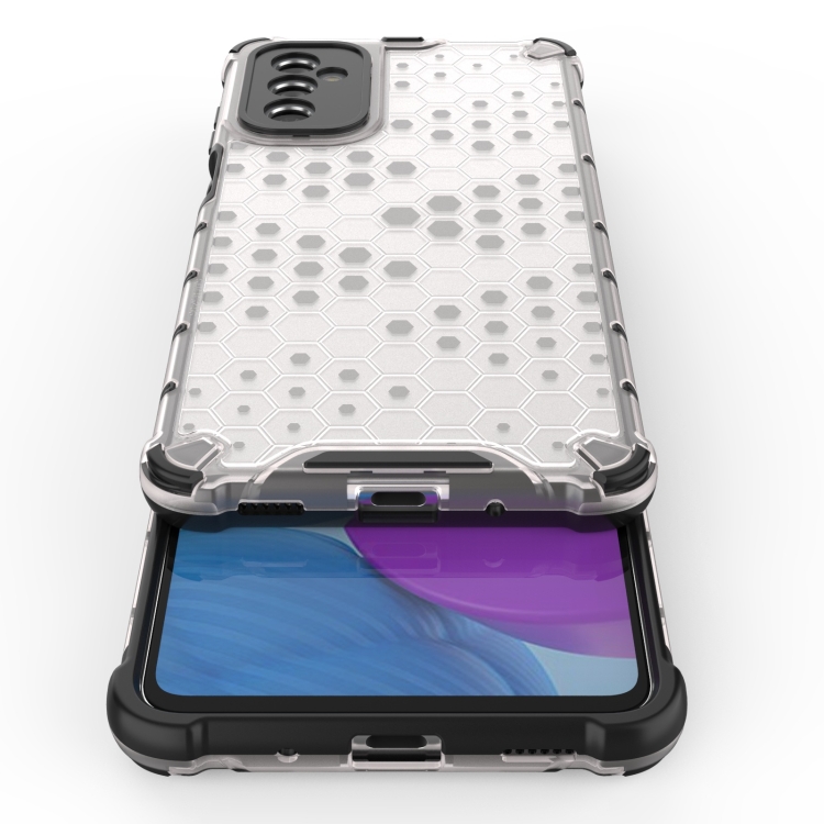For Samsung Galaxy M52 5G Honeycomb PC + TPU Phone Case(White) - 3