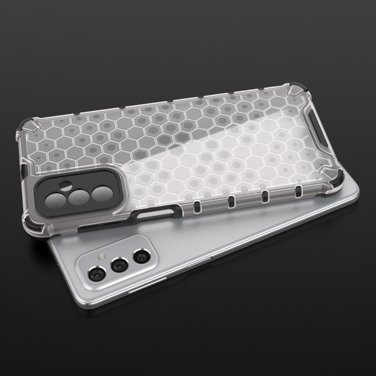For Samsung Galaxy M52 5G Honeycomb PC + TPU Phone Case(White) - 4