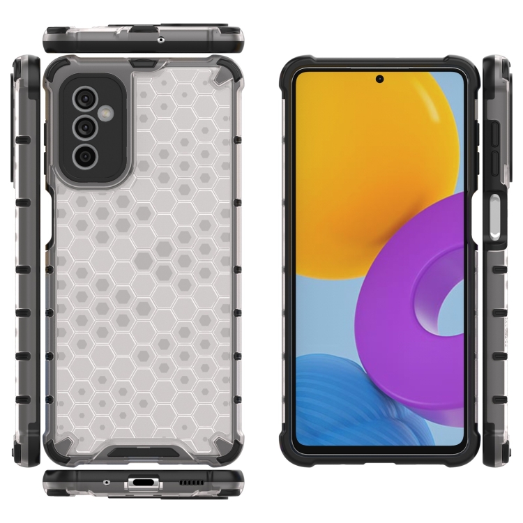 For Samsung Galaxy M52 5G Honeycomb PC + TPU Phone Case(White) - 5